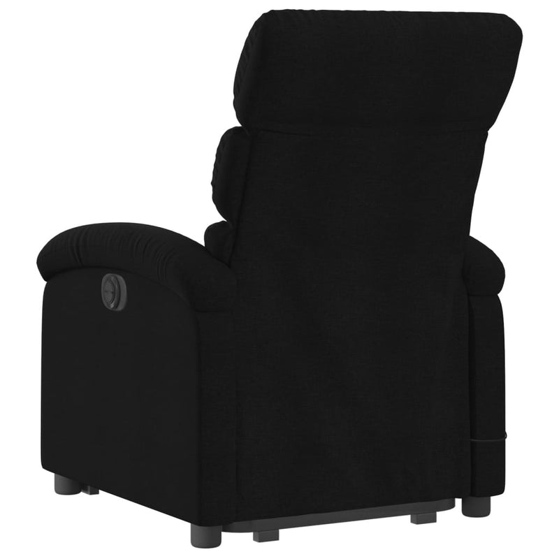 Electric Stand up Massage Recliner Chair Black Fabric Payday Deals