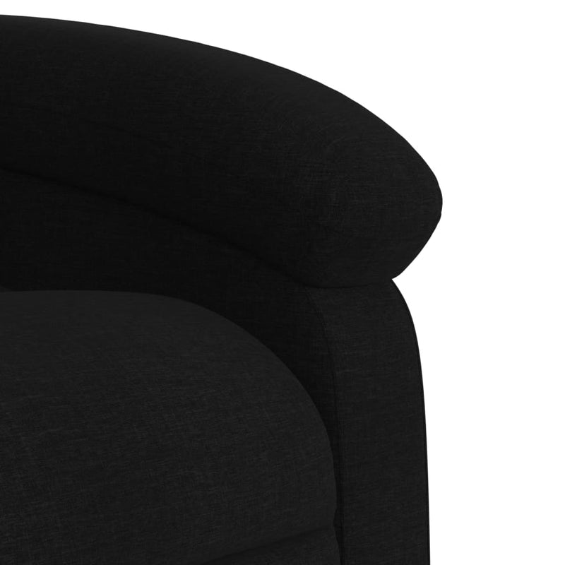 Electric Stand up Massage Recliner Chair Black Fabric Payday Deals