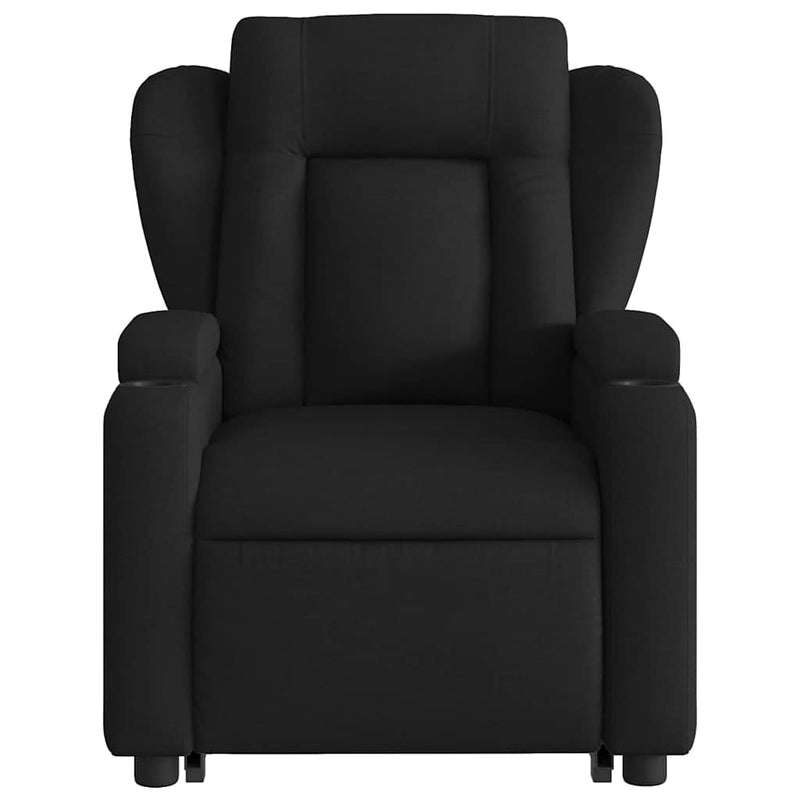 Electric Stand up Massage Recliner Chair Black Fabric Payday Deals