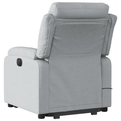 Electric Stand up Massage Recliner Chair Light Grey Fabric Payday Deals