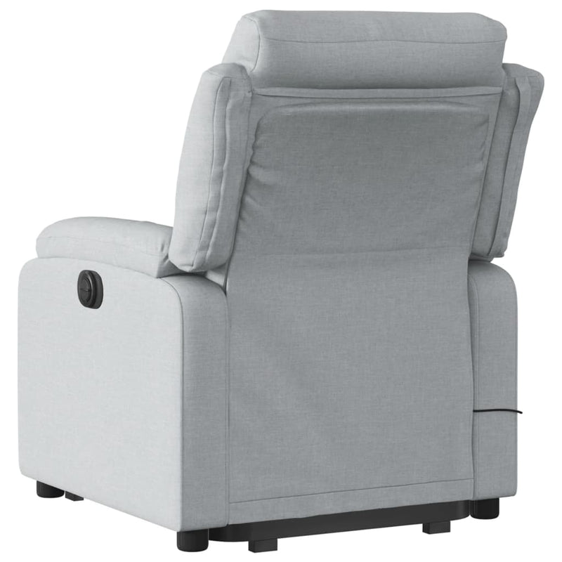 Electric Stand up Massage Recliner Chair Light Grey Fabric Payday Deals
