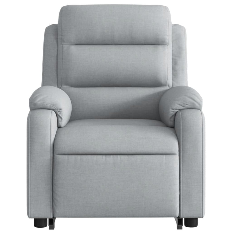 Electric Stand up Massage Recliner Chair Light Grey Fabric Payday Deals