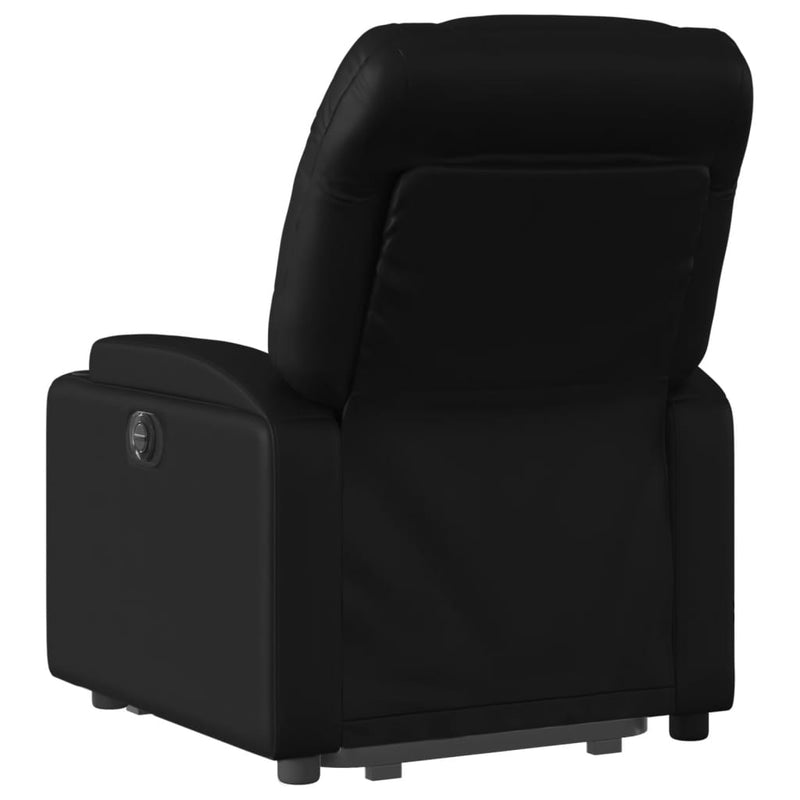 Electric Stand up Recliner Chair Black Faux Leather Payday Deals