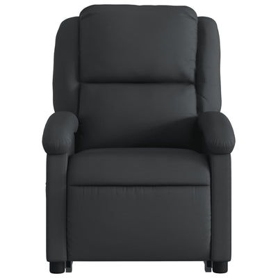 Electric Stand up Recliner Chair Black Real Leather Payday Deals
