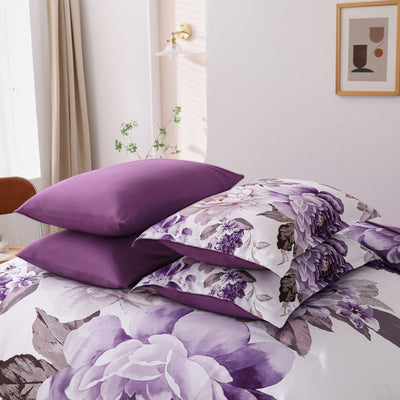 Elegant Floral Comforter Set, King Size, Warm Quilted Bedding with Pillowcases Payday Deals