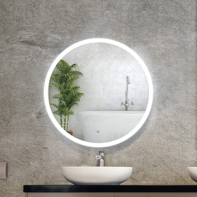 Embellir 70CM LED Wall Mirror With Light Bathroom Decor Round Mirrors Vintage Payday Deals