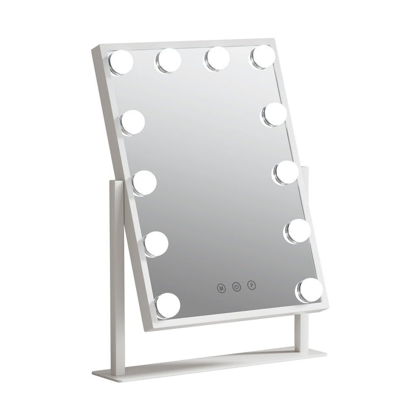 Embellir Makeup Mirror Hollywood Vanity with LED Light Rotation Tabletop White Payday Deals