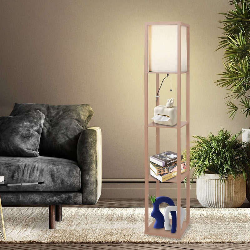 EMITTO LED Floor Lamp with Storage Shelf 3 Tier Standing Reading Corner Light Payday Deals