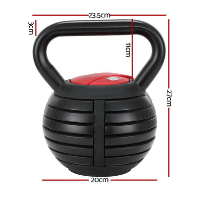 Everfit 18kg Adjustable Kettlebell Set Portable Kettle Bell Weight Dumbbells 10lbs 40lbs Payday Deals