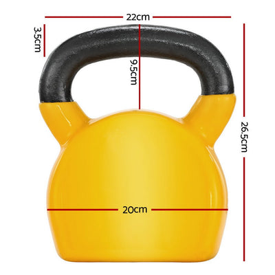 Everfit 20kg Kettlebell Set Weightlifting Bench Dumbbells Kettle Bell Gym Home Payday Deals