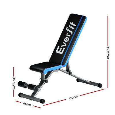 Everfit 330KG Weight Bench 10 Levels Adjustable FID Bench Home Gym Bench Press Payday Deals