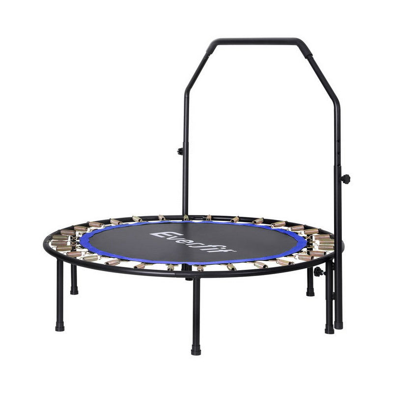 Everfit 48inch Round Trampoline Kids Exercise Fitness Adjustable Handrail Blue Payday Deals
