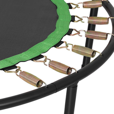 Everfit 48inch Round Trampoline Kids Exercise Fitness Adjustable Handrail Green Payday Deals