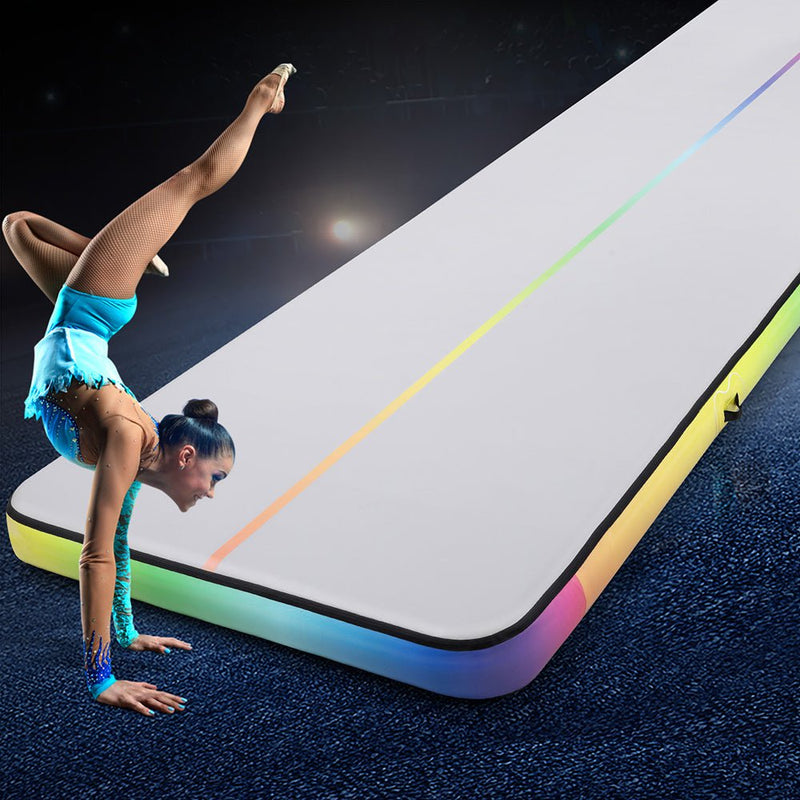 Everfit 6M Air Track Mat Inflatable Gymnastics Tumbling Mat Colourful Payday Deals