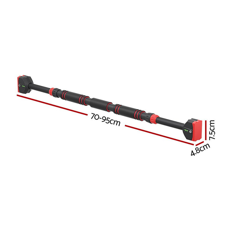 Everfit Adjustable Doorway Pull-Up Bar 70CM-95CM Chin-Up Bar with Level Meter Payday Deals