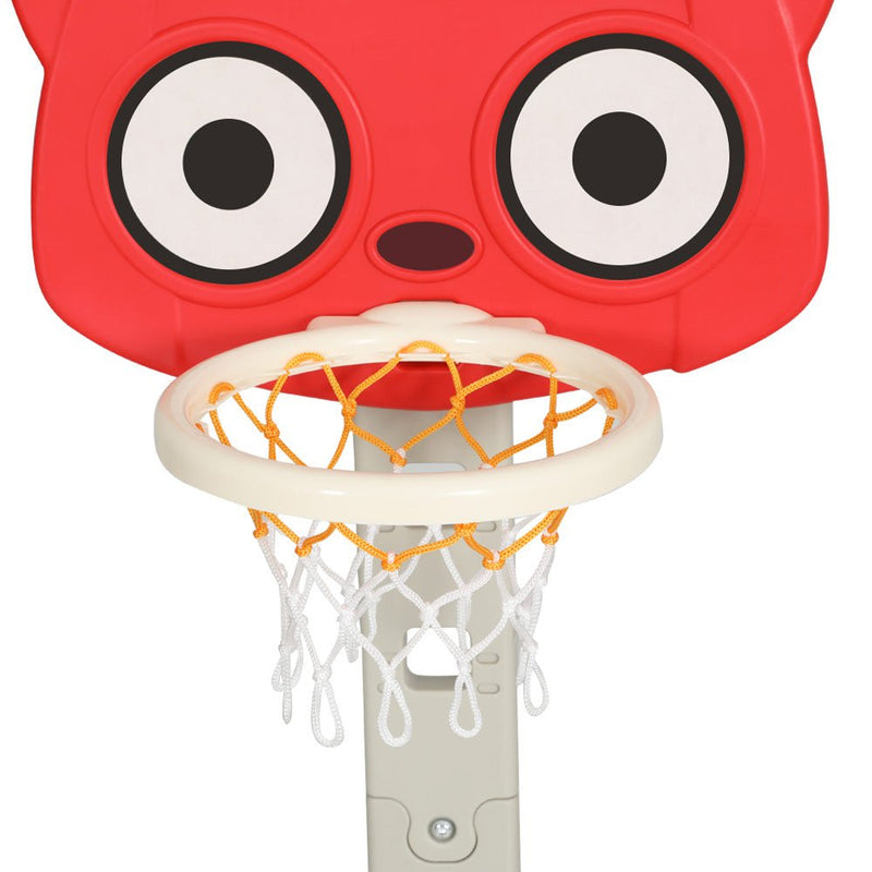 Everfit Kids Basketball Hoop Stand Adjustable 5-in-1 Sports Center Toys Set Red Payday Deals