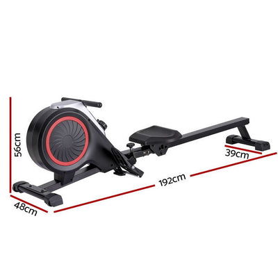 Everfit Rowing Machine 16 Levels Foldable Magnetic Rower Gym Cardio Workout Payday Deals