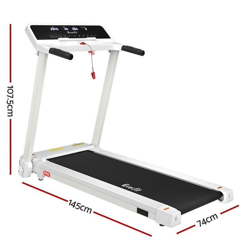 Everfit Treadmill Electric Home Gym Fitness Excercise Knob Foldable 420mm White Payday Deals