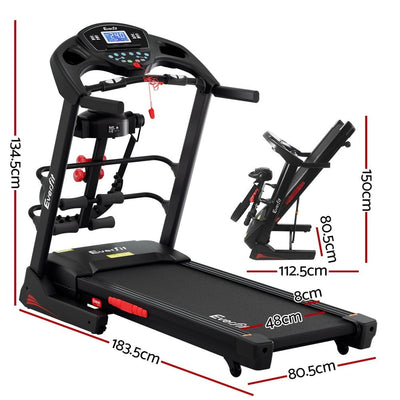 Everfit Treadmill Electric Home Gym Fitness Exercise Machine w/ Massager 480mm Payday Deals