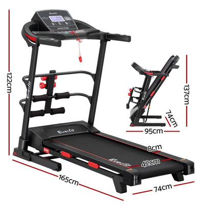 Everfit Treadmill Electric Home Gym Fitness Exercise Machine w/ Sit Up Bar 420mm Payday Deals