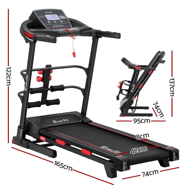 Everfit Treadmill Electric Home Gym Fitness Exercise Machine w/ Sit Up Bar 420mm Payday Deals