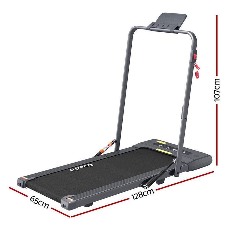 Everfit Treadmill Electric Walking Pad Under Desk Home Gym Fitness 400mm Grey Payday Deals