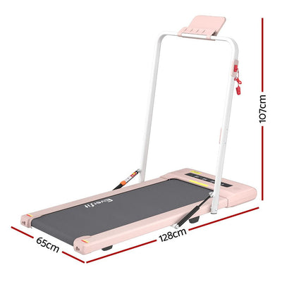 Everfit Treadmill Electric Walking Pad Under Desk Home Gym Fitness 400mm Pink Payday Deals