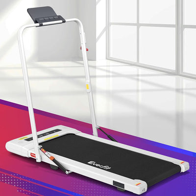 Everfit Treadmill Electric Walking Pad Under Desk Home Gym Fitness 400mm White Payday Deals