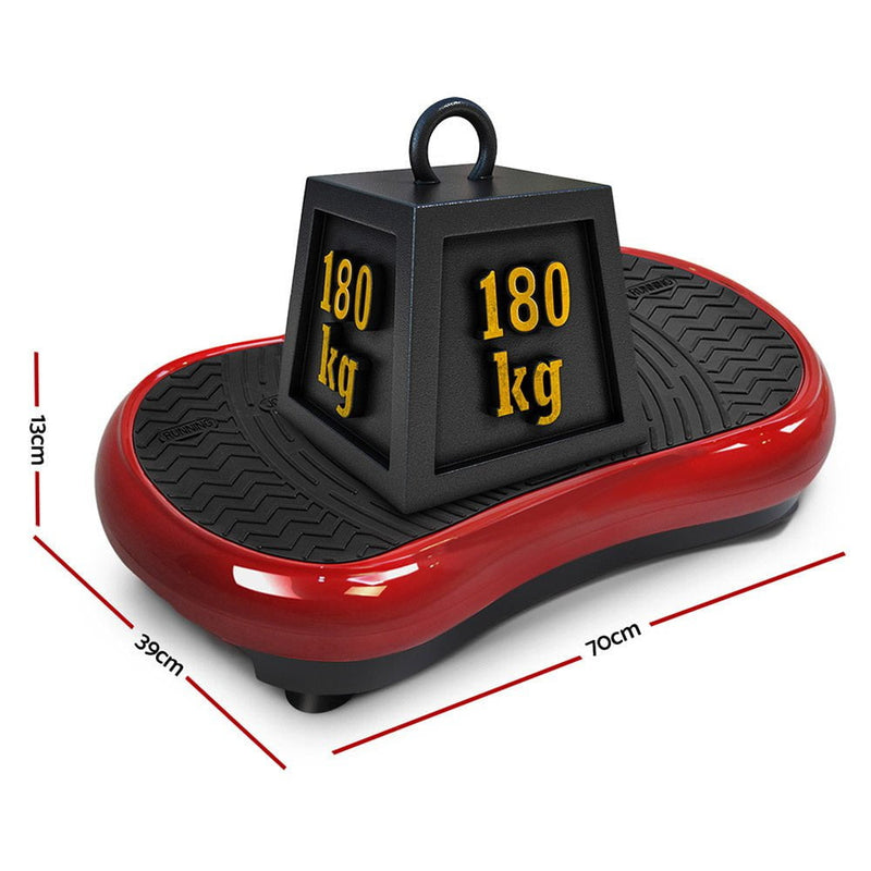 Everfit Vibration Machine Plate Platform Body Shaper Home Gym Fitness Maroon Payday Deals