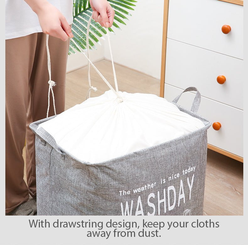 Ex-Large Capacity Collapsible Laundry Basket Foldable Washing Bin Hamper Linen Payday Deals