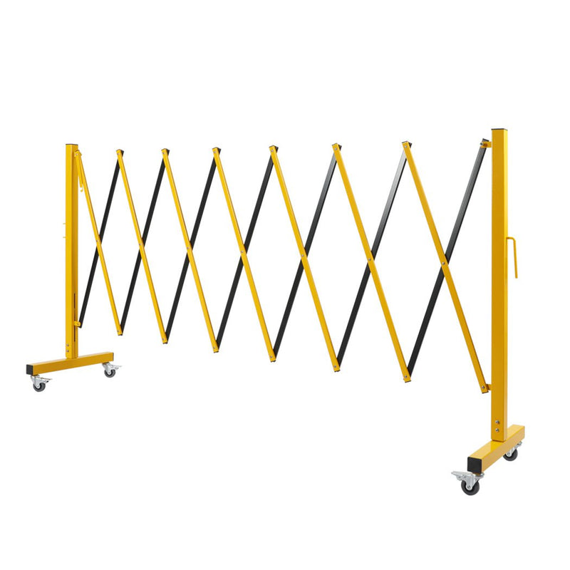 Expandable Portable Safety Barrier With Castors 350cm Retractable Isolation Fence Payday Deals