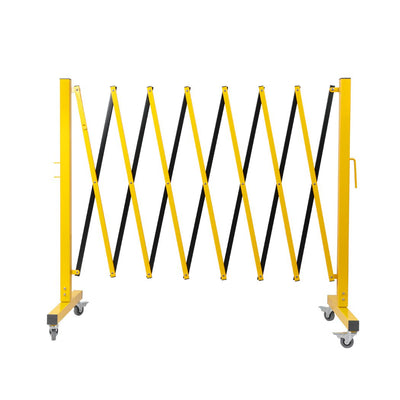 Expandable Portable Safety Barrier With Castors 350cm Retractable Isolation Fence Payday Deals