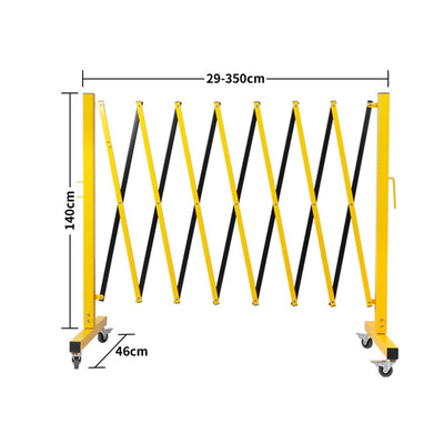 Expandable Portable Safety Barrier With Castors 350cm Retractable Isolation Fence Payday Deals