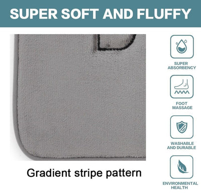 Extra Thick Memory Foam & Super Comfort Bath Rug Mat for Bathroom (60 x 40 cm, Grey) Payday Deals