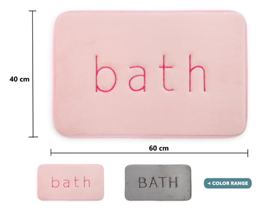 Extra Thick Memory Foam & Super Comfort Bath Rug Mat for Bathroom (60 x 40 cm, Pink) Payday Deals