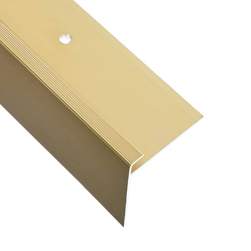 F-shape Stair Nosings 15 pcs Aluminium 90 cm Gold Payday Deals