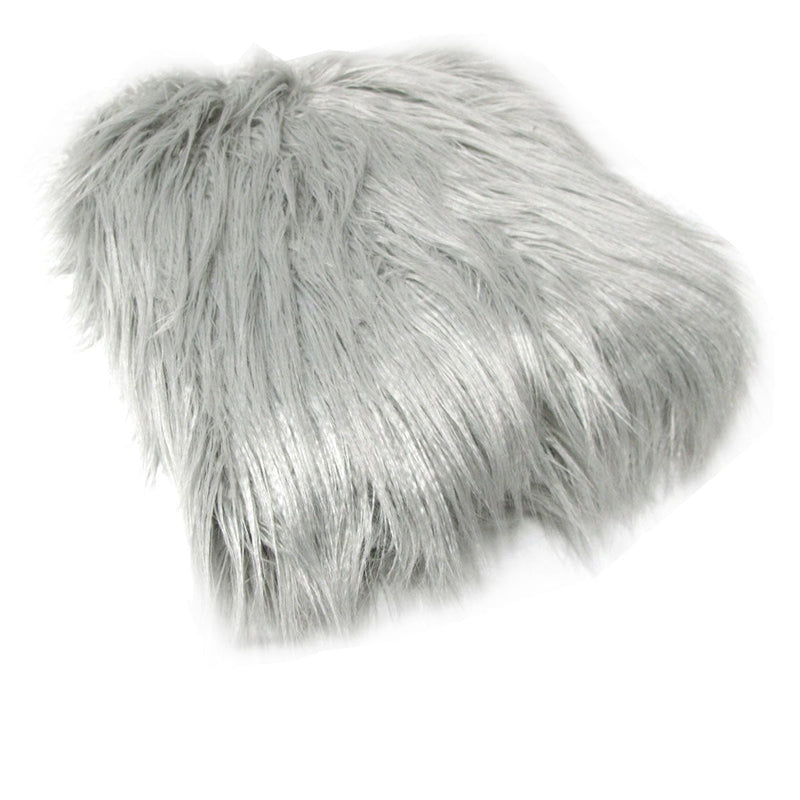 Faux Fur Long Hair Throw Rug Silver Payday Deals