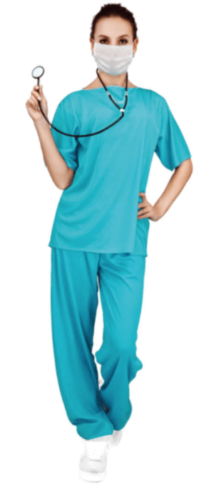 Female Doctor Costume Emergency Scrubs Nurse Halloween Medical Dress Party Womens Payday Deals