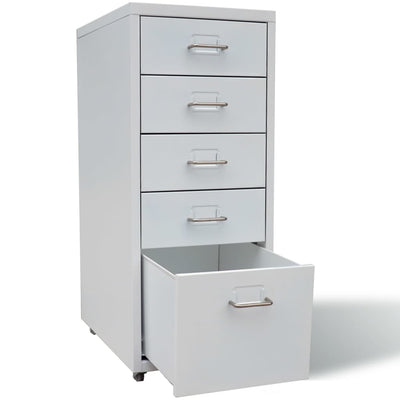 File Cabinet with 5 Drawers Grey 68.5 cm Steel Payday Deals