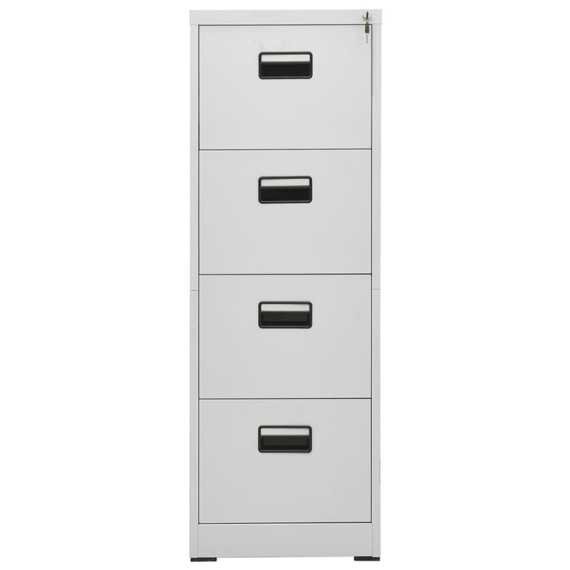 Filing Cabinet Light Grey 46x62x133 cm Steel Payday Deals