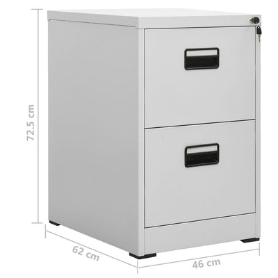 Filing Cabinet Light Grey 46x62x72.5 cm Steel Payday Deals