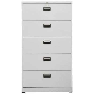 Filing Cabinet Light Grey 90x46x164 cm Steel Payday Deals