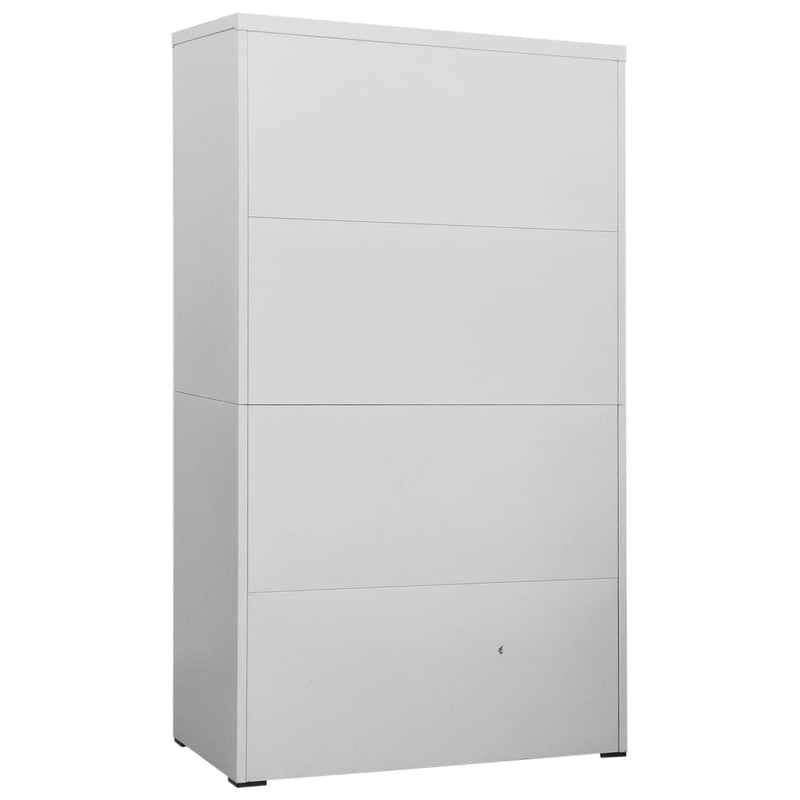 Filing Cabinet Light Grey 90x46x164 cm Steel Payday Deals