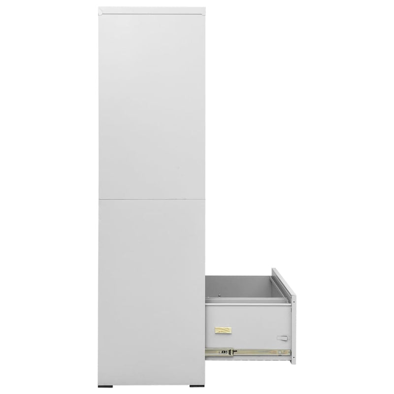Filing Cabinet Light Grey 90x46x164 cm Steel Payday Deals
