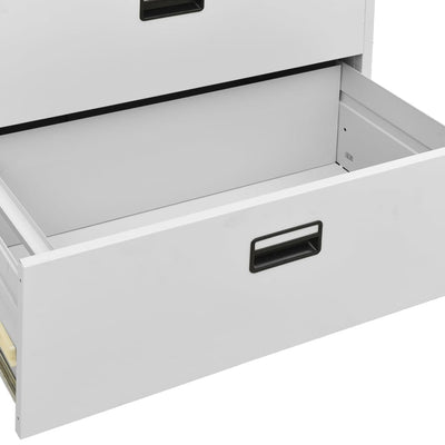 Filing Cabinet Light Grey 90x46x164 cm Steel Payday Deals