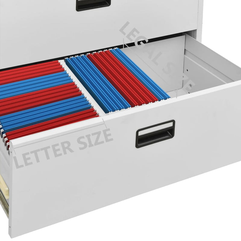 Filing Cabinet Light Grey 90x46x164 cm Steel Payday Deals