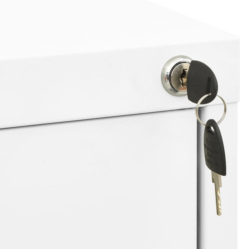 Filing Cabinet White 46x62x72.5 cm Steel Payday Deals