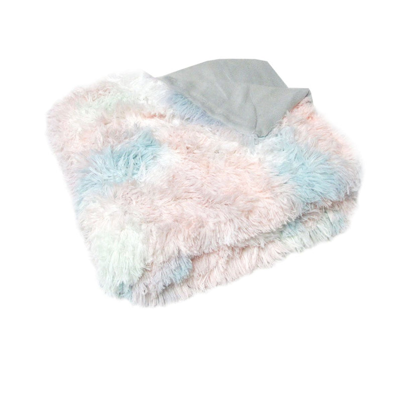 Finley Multi Colour Collection Shaggy Throw Rug 127 x 152cm Pastel Hues Payday Deals