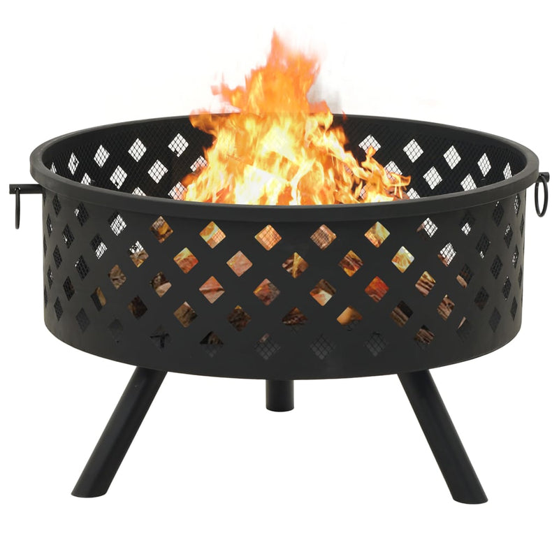 Fire Pit with Poker 68 cm XXL Steel Payday Deals