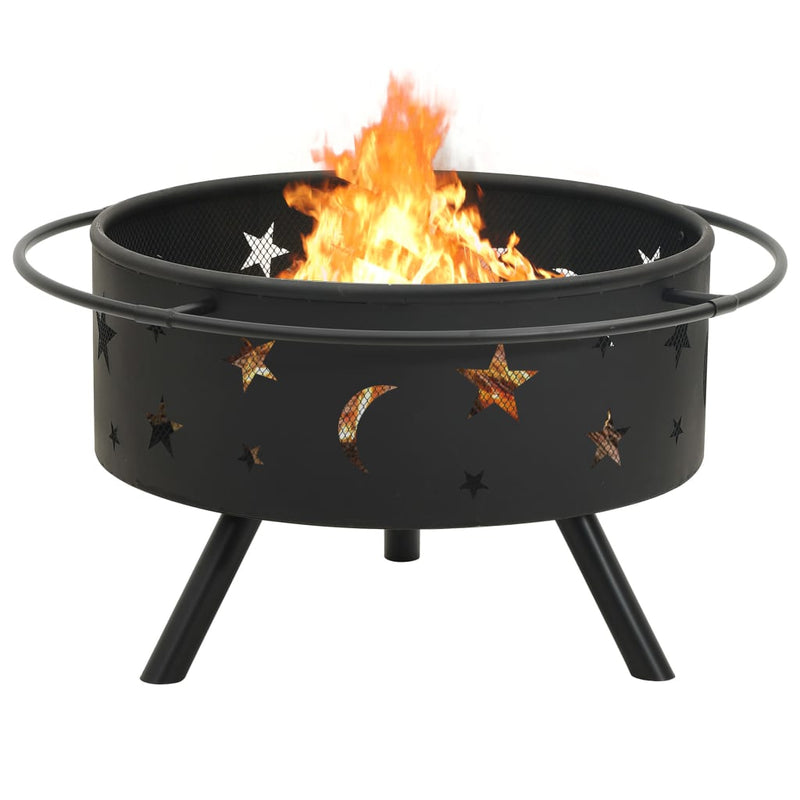 Fire Pit with Poker 76 cm XXL Steel Payday Deals